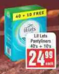 Frontline Lil Lets Pantyliners offer
