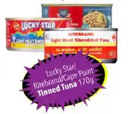Shoprite Lucky Star/ Ritebrand/ Cape Point Tinned Tuna offer