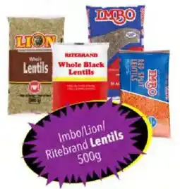 Shoprite Imbo/ Lion/ Ritebrand Lentils offer