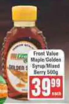 Frontline Front Value Maple/ Golden Syrup/ Mixed Berry offer