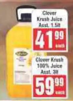 Frontline Clover Krush 100% Juice offer