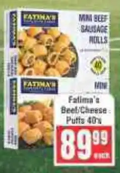 Frontline Fatima's Beef Cheese Puffs offer