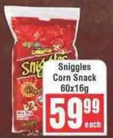 Frontline Sniggles Corn Snack offer