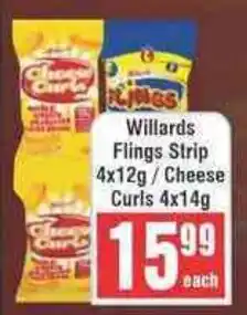 Frontline Willards Flings Strip/ Cheese Curls offer