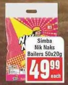 Frontline Simba Nik Naks Bailers offer