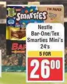 Frontline Nestle Bar-One/ Tex Smarties Mini's offer