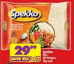 Shoprite Spekko Rice All Variants offer