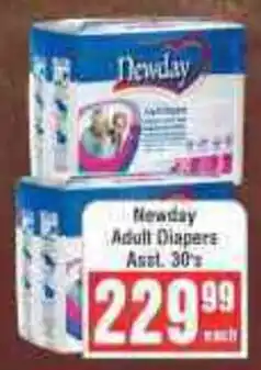 Frontline Newday Adult Diapers offer