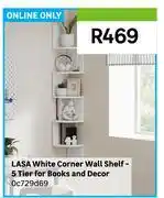Leroy Merlin Lasa White Corner Wall Shelf 5 Tier For Books & Decor Oc729d69 offer