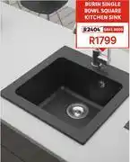 Leroy Merlin Burin Single Bowl Square Kitchen Sink offer