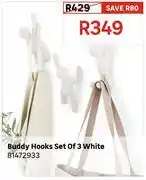 Leroy Merlin Buddy Hooks Set Of 3 White 81472933 offer