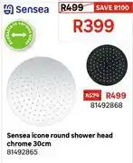 Leroy Merlin Sensea Icone Round Shower Head Chrome 30cm 81492865 offer