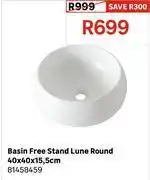Leroy Merlin Basin Free Stand Lune Round 40 x 40 x 15.5cm 81458459 offer