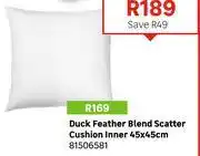 Leroy Merlin Inspire Duck Feather Blend Sctter Cushion Inner 45 x 45cm 81506581 offer