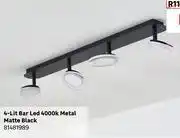 Leroy Merlin Inspire 4 Lit Bar Led 4000K Metal Matt Black 81481989 offer