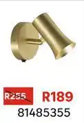 Leroy Merlin Inspire Wall Lamp 1 x E27 Metal Matt Brass 81485355 offer