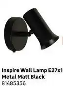 Leroy Merlin Inspire Wall Lamp 1 x E27 Metal Matt Black 81485356 offer