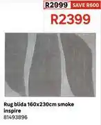 Leroy Merlin Inspire Rug Blida Smoke 160 x 230cm 81493896 offer