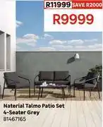 Leroy Merlin Naterial Talmo Patio Set 4 Seater Grey 81467165 offer