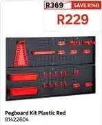 Leroy Merlin Pegboard Kit Plastic Red 81422604 offer