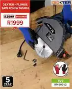 Leroy Merlin Dexter Plunge Saw 1200W 165mm offer