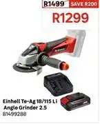Leroy Merlin Einhell TE-AG 18/115 Li Angle Grinder 2.5 81499288 offer