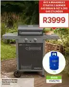 Leroy Merlin Braai Maxx Stratos Gas Braai 2 Burner 81506989 Get A 3Kg Gas Cylinder offer