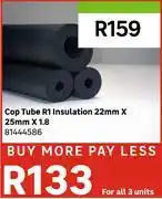 Leroy Merlin Cop Tube R1 Insulation 22mm x 25mm x 1.8 81444586 offer