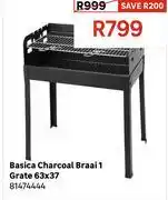 Leroy Merlin Basica Charcoal Braai 1 Grate 63 x 37 81474444 offer