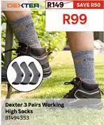 Leroy Merlin Dexter 3 Pairs Working High Socks 81494353 offer