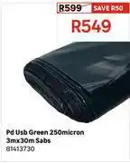 Leroy Merlin Pd Usb Green 250micron 3m X 30m Sabs 81413730 offer