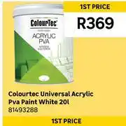 Leroy Merlin Colour Tec Universal Acrylic PVA Paint White 81493288-20Ltr offer
