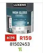 Leroy Merlin Luxens High Gloss Enamel Black 81502453-1Ltr offer