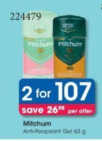 Clicks Mitchum Anti-Perspirant Gel 63 g offer
