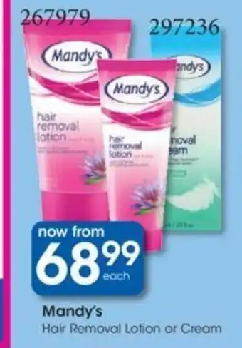 Clicks Mandy's Hair Removal Lotion or Cream offer