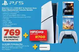 HiFi Corp PS5 Slim Disc E + COD BO7 & Horizon Zero Dawn Remastered Console Bundle offer