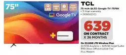 HiFi Corp TCL 75-Inch QLED Google TV-75P8K offer