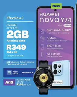 Telkom Huawei Nova Y74 offer