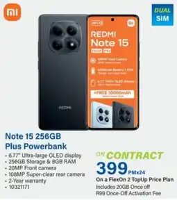 Incredible Connection Xiaomi Redmi Note 15 256GB Plus Powerbank offer