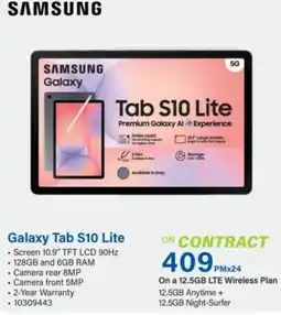 Incredible Connection Samsung Galaxy Tab S10 Lite offer