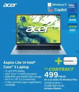 Incredible Connection Acer Aspire Lite 14 Intel Core 3 Laptop offer