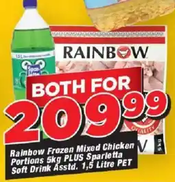 OK Grocer Rainbow Frozen Mixed Chicken Portions and Sparletta Soft Drink offer