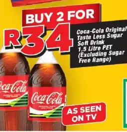 OK Grocer Coca-Cola Original Taste Less Sugar Soft Drink offer