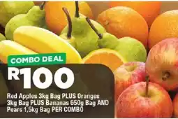 OK Grocer Red Apples plus Oranges plus Bananas and Pears offer