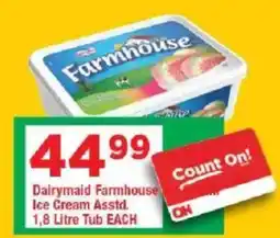 OK Grocer Dairymaid Farmhouse Ice Cream Tub offer