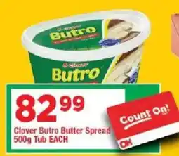OK Grocer Clover Butro Butter Spread Tub offer