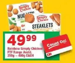 OK Grocer Rainbow Simply Chicken FTF Range offer