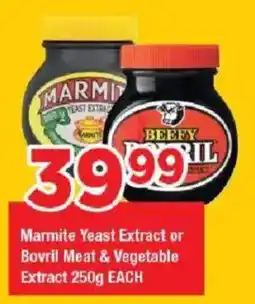 OK Grocer Marmite Yeast Extract or Bovril Meat & Vegetable Extract offer