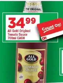 OK Grocer All Gold Original Tomato Sauce offer