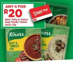 OK Grocer Knorr Tasty or Instant Soup Powder Packet offer